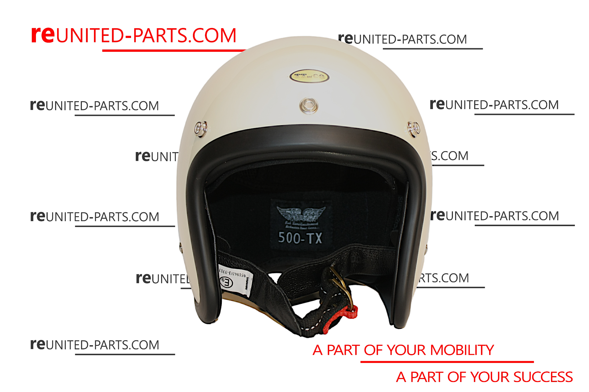 Motorradhelm, Jethelm | TT & Co Nachbildung - weiß