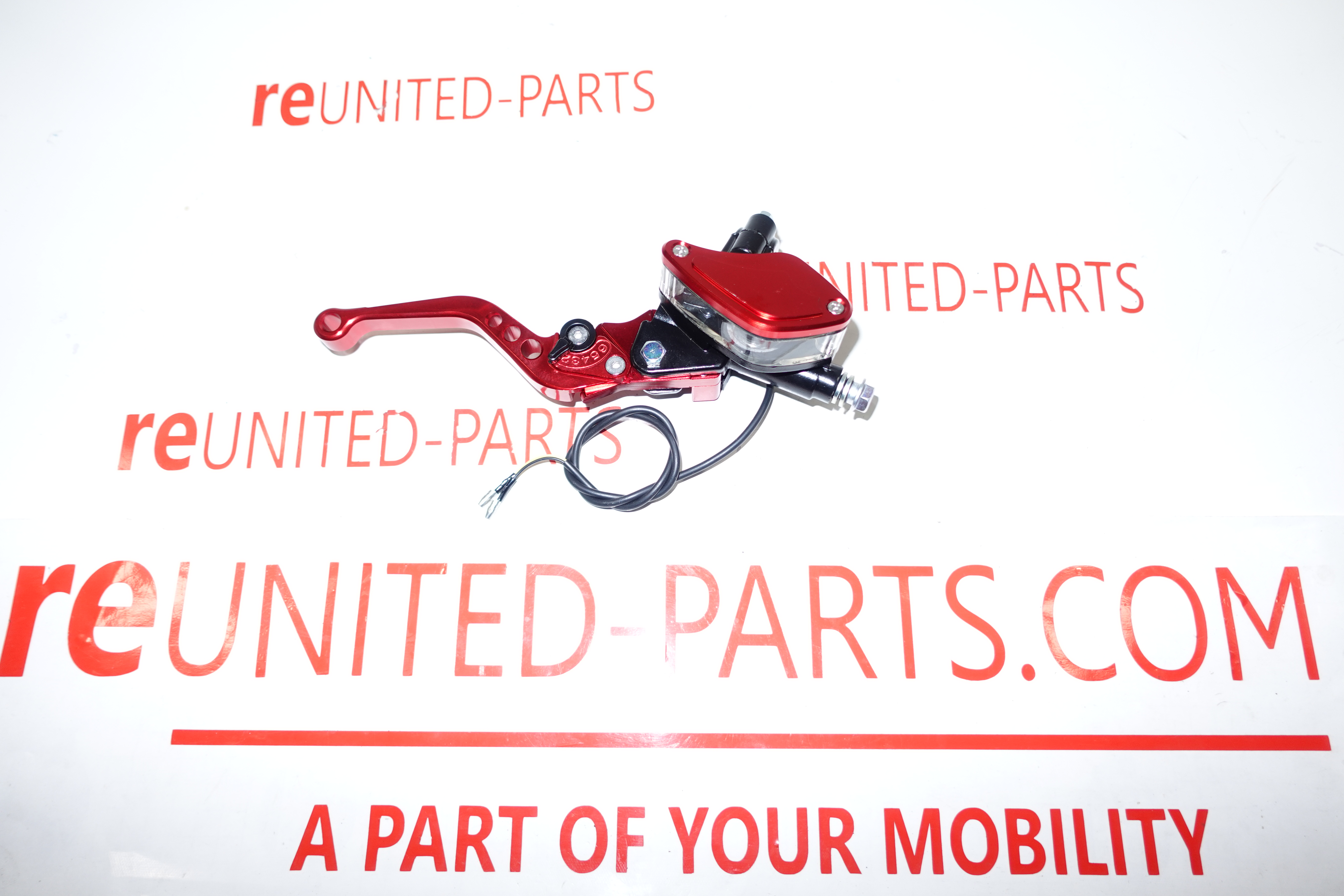 Universal 7/8 Zoll Hydraulische Bremspumpe, Rechts, Rot