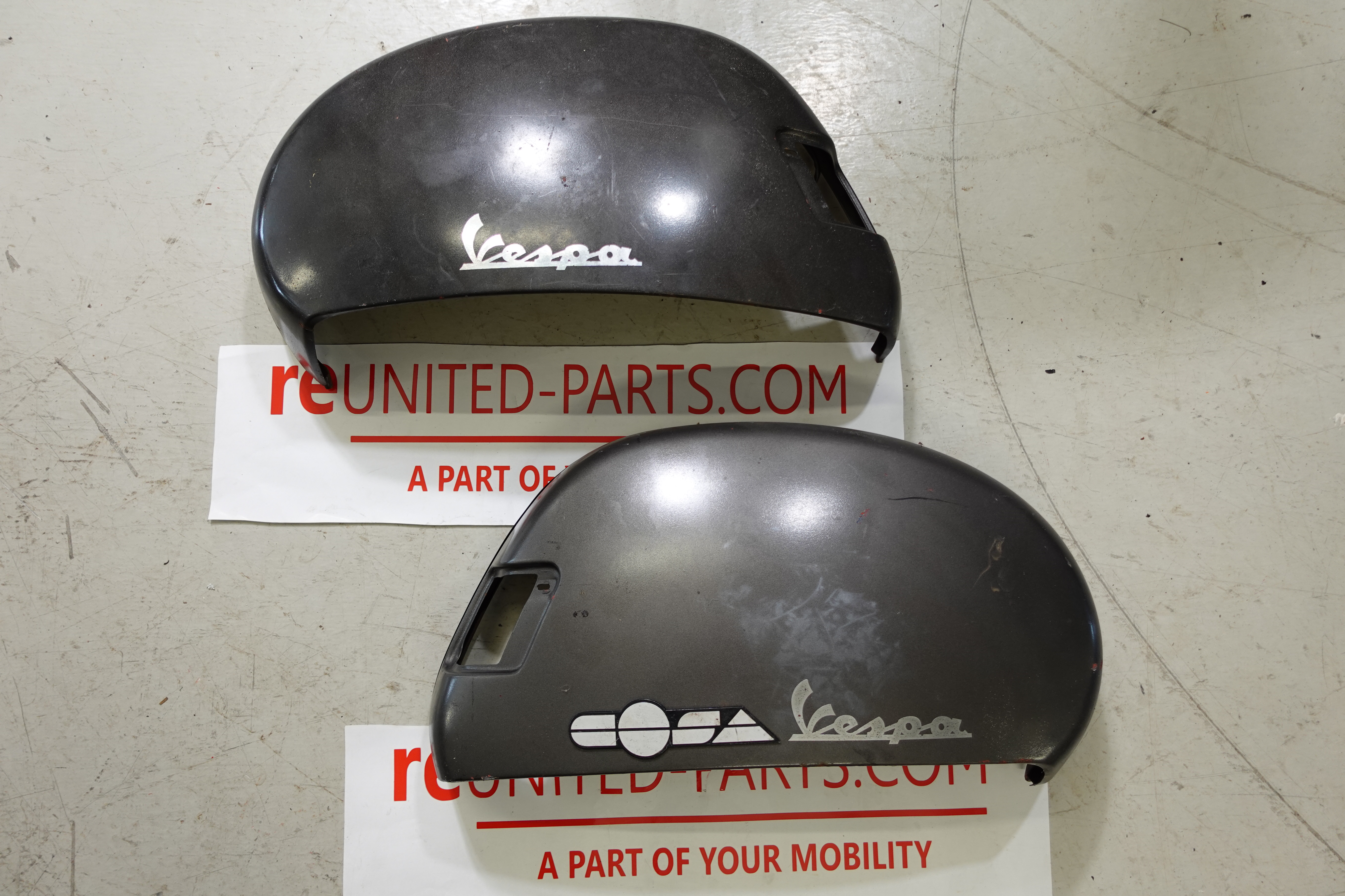 Vespa Cosa 25-200 | Seitenhaube, Seitenbacke, Seitenverkleidung, Grau, Satz, links und rechts